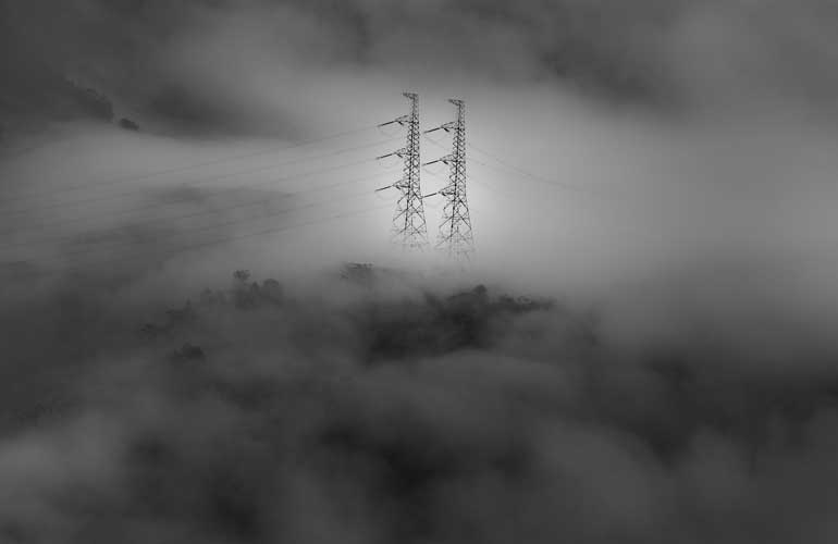 Clouds cover the mountains of Sapa