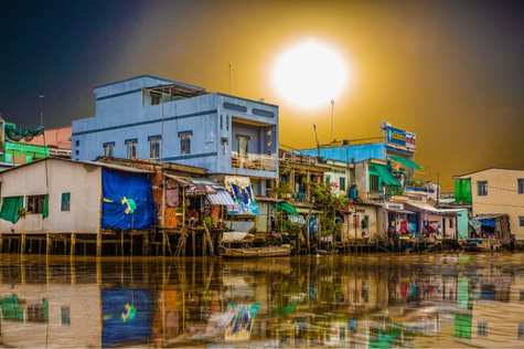 Swatch to local transportation called Xe Loi to travel around the villages in Mekong Delta