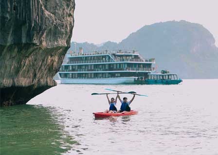 Hanoi - Tuan Chau Harbor - Halong Bay - Lan Ha Bay/Cat Ba Island (L, D)