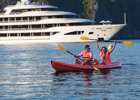 Lan Ha Bay Further Cruising - Dark & Bright Cave - Hanoi (B, L)